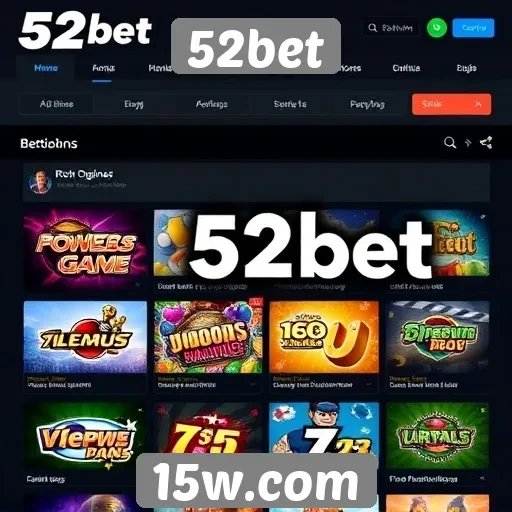 Visão geral das opções de jogos no 52bet